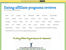 Tablet Screenshot of datingaffiliateprogramreviews.com